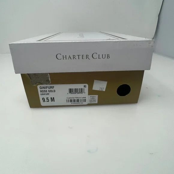 Charter Club Ginifur Rhinestone Wedge Sandals in‎ Rose Gold Size 9.5 M New - Picture 11 of 11